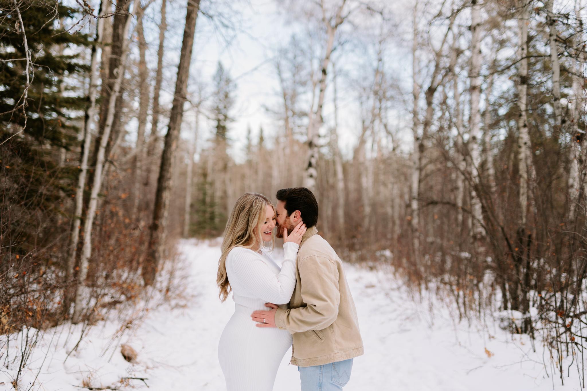 Faith & Max | Winter Calgary Maternity Photo Session