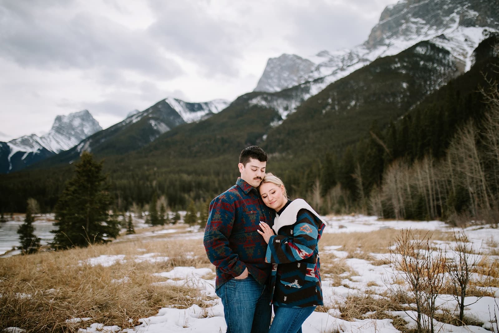 Madison & Dillon | Winter Canmore Engagement Session
