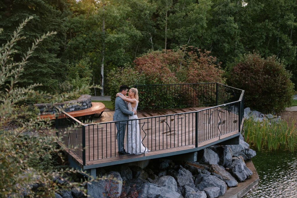 Golden hour portraits during a wedding at Azuridge Estate Hotel